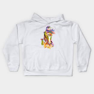 Abstract horse with limit color in WPAP Kids Hoodie